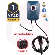 ABB AC wall charger เครื่องชาร์จ EV 4G บูลทูธ 7KW 32A Type2 EV Charger EV wall box (BYD/AION/DEEPAL/