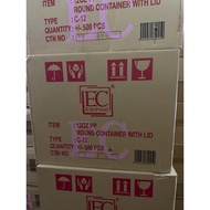 EC C-12 ROUND CONTAINER 12OZ (50pcsx10pkt) 500PCS/CTN