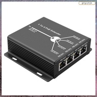 [L E U R] 4 Port IEEE802.3Af PoE Extender for IP Camera Extend 120M Transmission Distance with 10/10