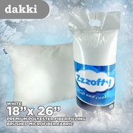 【3PCS PILLOW】Dakki ULTRA ZzZOFTy WHITE 18"x26" Regular Pillow