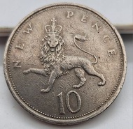 (1973)United Kingdom 10 New pence/Circulation coins /(1973)英國 10新便士/流通幣