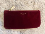 Gucci 貴氣紅色絨布化妝包