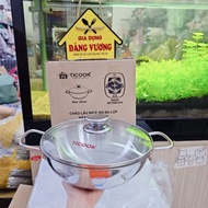 3-layer 304 stainless steel hot pot pan with magnetic bottom - TiCook 304 stainless steel hot pot 30