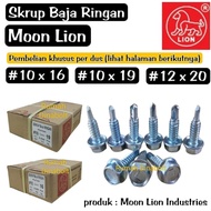 Skrup Sekrup Baja Ringan Moon Lion Asli (Per Dus) 10 x 16 - 10 x 19