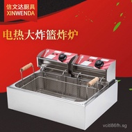 Commercial Electric Deep Fryer for Fries Chicken Legs Chicken Wings12L Large Deep Fryer for Fried Ch