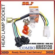 MODENAS KRISS120  HEAD LAMP SOCKET + BULB OSRAM