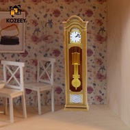 KOZEEY Miniature Floor Clock 1:12 Scale Grandfather Clock Room Scene Decoration