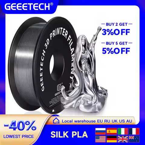 GEEETECH Silk PLA 3d Filament Wire 1kg 1.75mm Spool Wire 3D Printer Material 3D Print Refills, Fast 