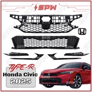 Honda Civic FE Facelift (2025-2026) Type-R Front Grill Lower Grill FL1 FL4 FL5 Top Grill ABS Gloss B