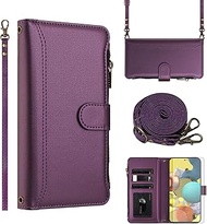 Asuwish Phone Case for Samsung Galaxy A51 5G/A 51 5G UW Verizon Wallet Cover with Tempered Glass Scr