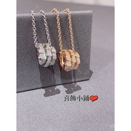 [Real Shot] Seiko 925 Sterling Silver Double Diamond Snake Necklace Short Women PH9I