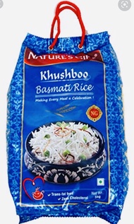 "Elevate Your Culinary Experience with Khusboo: Natures Gift 5kg Long Grain Basmati Rice - Exception