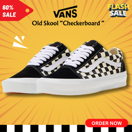 รุ่นฮิต Vans old skool checkerboard  รองเท้าผ้าใบแวนส์ สีดำขาว ลายตาราง Unisex รองเท้าสเก็ตบอร์ด