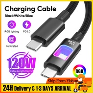 【local stock】120W Super Fast Charging Cable Type-C to Type-C Cable For Pad/IP 15/16