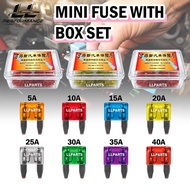 1 Box / 100Pcs Badge Car Fuse Mini Blade Fuse With Box Set kereta Mini size fuse For Car Auto Fuse 5