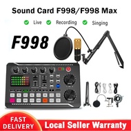 Sound Card F998/F998 Max BM800 Sound Card Maono Full Set With Microphone Audio Mixer For Live Singin
