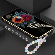 Realme 2 3 5 6 Pro 5I 5S 6I 6s note 60 NARZO 20A Phone case Backbone Holding soft Flower trendy Luxu