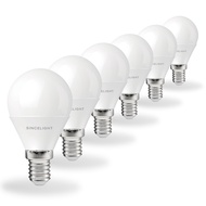 SINCELIGHT E14 2W LED Golf Ball Light Bulb P45 Ø45mm Milky Diffuser Warm White 2700K 150 Lumens SES