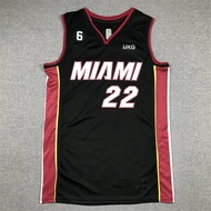 Heat Team#22Embroidered Basketball Jersey Regular Black Butler MIAMI BUTLER