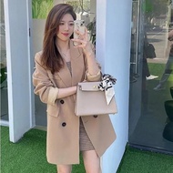 Outfit Mini Office Womens Short 2 Sets Khaki Long Sleeve Suit with Skirt and Blazer Two Piece Set for Women Summer 2023 Jacket