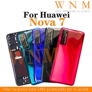 For Huawei Nova 7 5G JEF-TN20 JEF-NX9 LCD Front Frame Bezel Back Battery Cover + Middle Frame + Came
