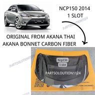 Akana Carbon Fiber Bonnet (1 Slot) | For Toyota Vios NCP150 | Fully Carbon Fiber | Original Import f