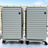 【JcE_ShOp】日本品牌LOJEL CUBO前開式29.5吋FIT行李箱可擴充拉鍊硬殼拉桿箱升級版-象牙白
