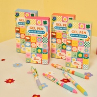 รสชาติ ️ (12 ด้าม คละสี) allwrite Gel Pen – ปากกาออไรท์ หมึกเจลลายดอกไม้สุดคิวท์ #