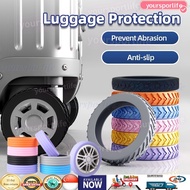 Suitcase Wheels Protection Cover Reduce Noise Wheel Wear Silicone Travel Luggage Caster shoes Suitca