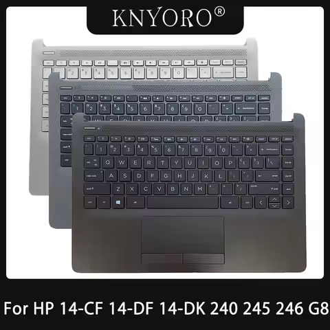 Original New Palm Rest Keyboard for HP 14-CF 14-DF 14-DK 240 245 246 G8 Laptop upper Cover Touchpad 