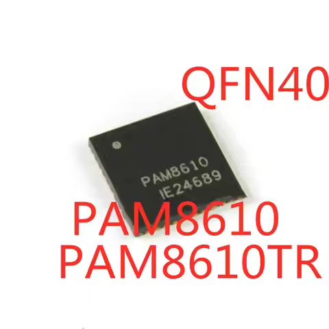 5PCS/LOT PAM8610 PAM8610TR QFN-40 SMD Stereo Audio Amplifier Chip In Stock NEW original IC