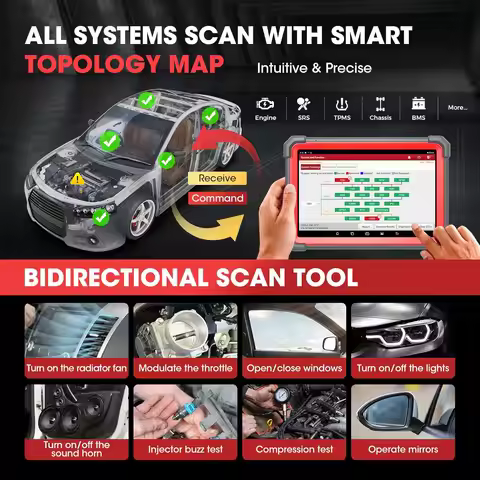 LAUNCH Car Diagnostic Tools J2534 Programming ECU Professional Auto OBD2 Scanner Diagnosis Automotiv