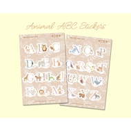 Animals ABC Icon Stickers || Watercolor educational stickers