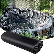 Flexible HDPE Rubber Pond Liner Durable Pre Cut Black Pond Liner for Fish Or Koi Pond, Waterfall Base, Fountain and Bed Planter (Color : Black, Size : 1x5m)