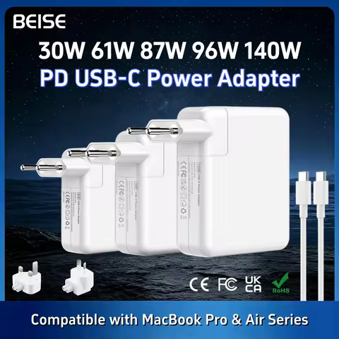 30W 61W 67W 70W 87W 96W 140W PD USB‑C Power Adapter Fast Charger Universal Laptop Charger Compatible