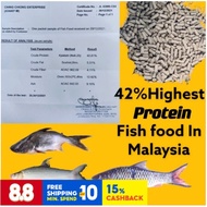 Gred AAA)1Kg Makanan ikan untuk Talapia,keli,puyu,lampam,patin (Re-pack)1kg