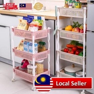 Multipurpose Rack 4 Tier Dry Grocery Storage Rak Pelbagai Guna Letak Alat Solek Mekap Simpan Barang