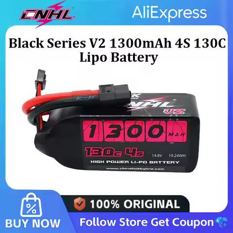 CNHL 1300mah 4S 14.8V 130C Lipo Battery with XT60 Plug For FPV Racing Freestyle RC Quadcopter Drone 