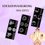 BORONG STICKER INAI / HENNA STENCIL / STICKER INAI PENGANTIN