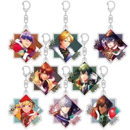 Obey Me Keychain Acrylic Mica Anime Character Lucifer Mammon Leviathan Satan Asmodeus Beelzebub Belp
