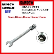 COMBINATION HEAVY-DUTY FLEXIBLE SOCKET WRENCH 8 ~ 13MM (BOX SPANNER )