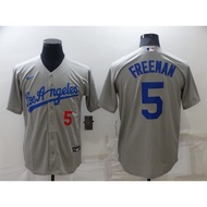 Dodgers Jersey Dodgers Baseball Uniform No. 5 FREEMAN White Cardigan Short Sleeve Embroidered T-Shir