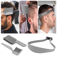 [SG] Men Styling Comb Haircut Comb Set 3/4pcs Barber Fade Comb Set Silicone Neck Shaving Template Ha