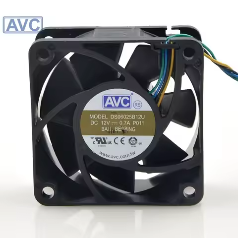 6025 12V 0.7A 6cm 60mm DS06025B12U 4 wire temperature control CPU cooling fan for AVC