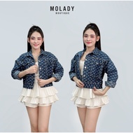 Jacket women's jeans with 5D box pocket design and high quality woven fabric MOLADY K98