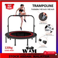 40/48 Inch Foldable Silent Fitness Trampoline Indoor Rebounder for Adults Outdoor Exercise Women Men Children 弹跳床