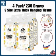 4 Pack 230 Draws A BIG Hanging Tissue 130mm*170mm Size S Tissue Gantung 3-Ply Extra Thick Supplies T