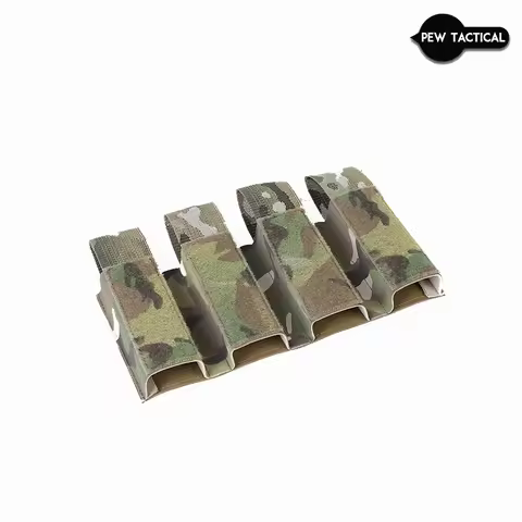 Pew Tactical Ferro Style Smg Mag Pouch Airsoft Mag Glock H&k Submachine Currency Quadruple Ammo Pouc