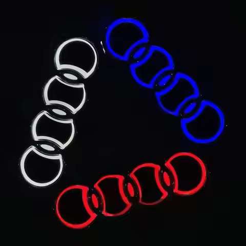 18*5.8CM Audi rear ring badge 5D modified LED light trunk luminous logo for Audi A2 A3 A4 A5 A6 A7 A