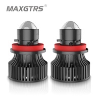MAXGTRS 2pcs H7 H11 H8 9005 HB3 9006 HB4 Automotive Laser Headlight Bulb Mini Projector Lens Light A